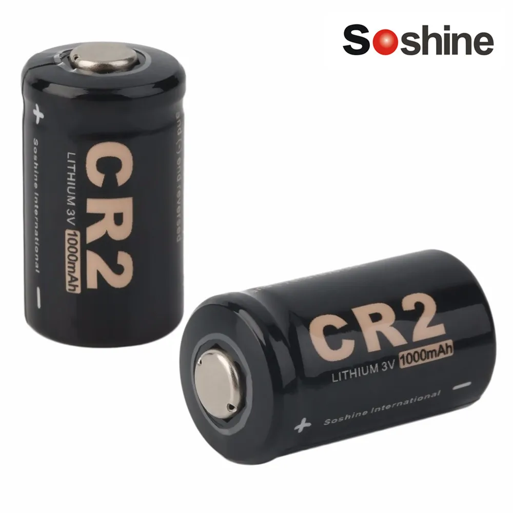 

In stock! 2Pcs CR2 3.0V 1000mAh Protected Rechargeable Battery + Case for Soshine Newest