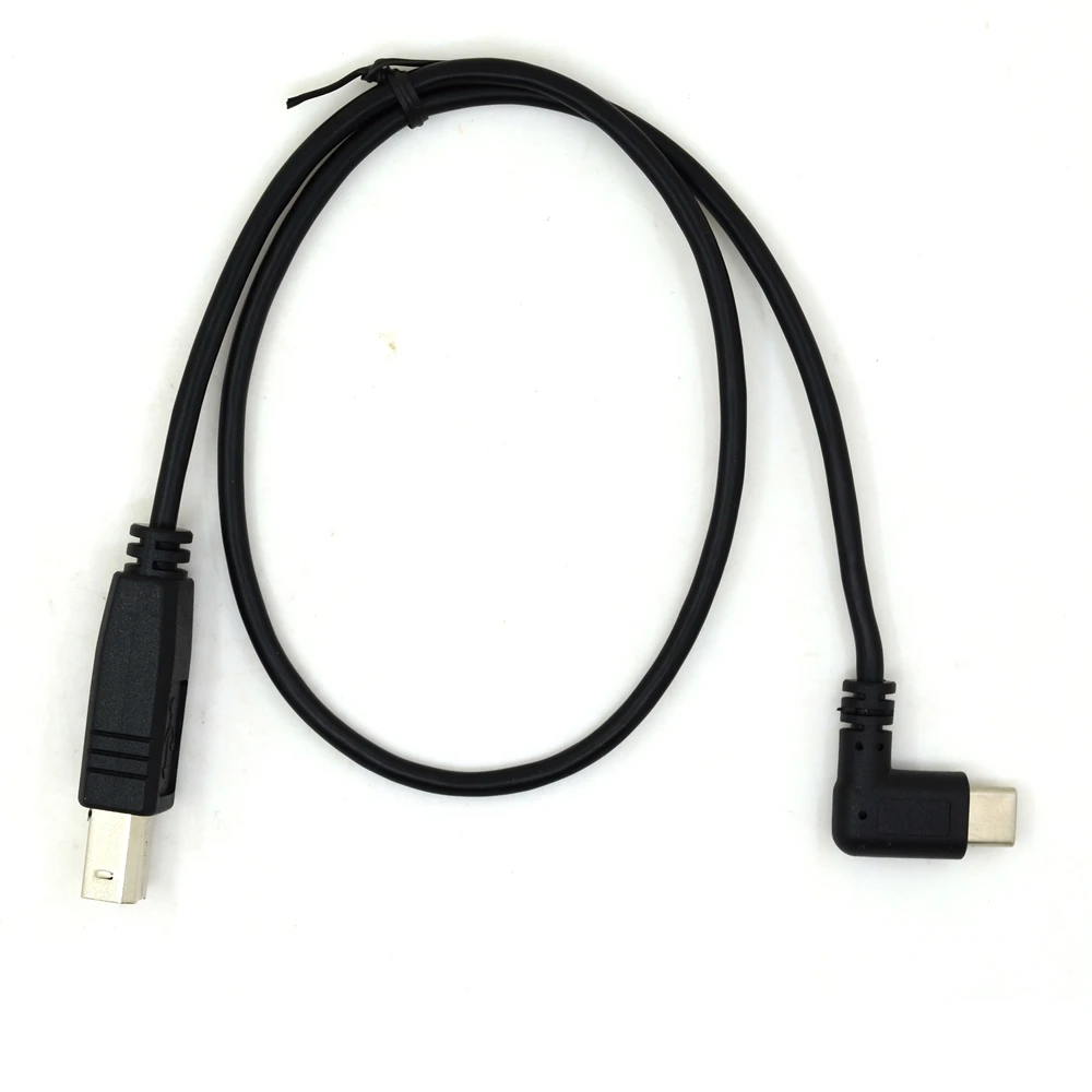 Правый угол USB-C USB 3 1 Type C разъем для 2 0 B Тип Мужской BM кабель передачи данных 50 см