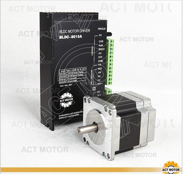

ACT Motor 1PC Nema23 Brushless DC Motor 57BLF01&1PC Driver BLDC-8015A 50V CNC
