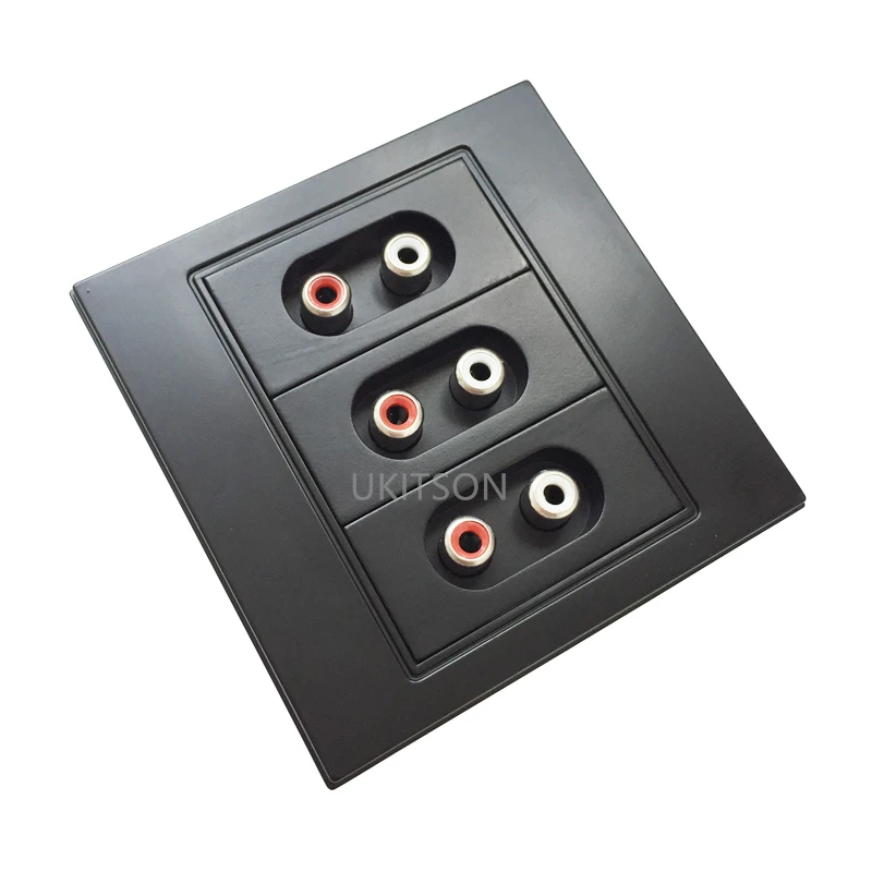 Black Color 3 Ports Audio Wall Panel pic 2