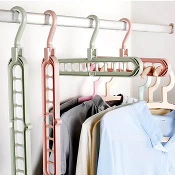 

1pcs multifunctional antiskid hanger Clothing storage rack Magic plastic non-slip hanger storage hook Save space for hangers