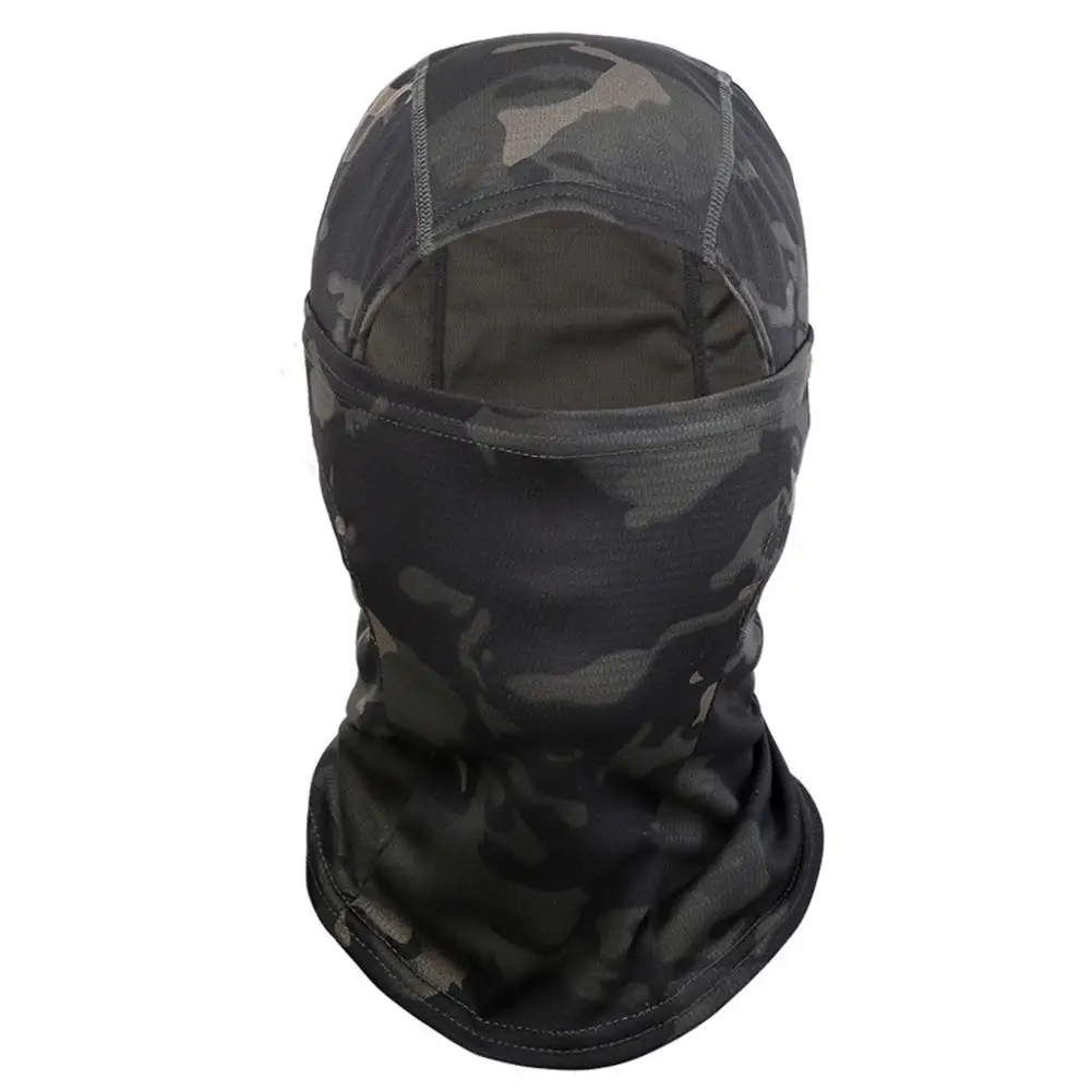 Маскарадная камуфляжная маска для верховой езды, рыбалки, MC камуфляжная повязка на голову, для рыбалки, велоспорта, рыбалки, велосипедная бандана, повязка на голову, маска на шарф - Цвет: Black