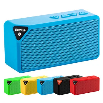 Mini X3 Bluetooth Speaker Wireless Boombox Subwoofer Portable Stereo Music Loudspeakers Support FM TF Card for Smartphones O4