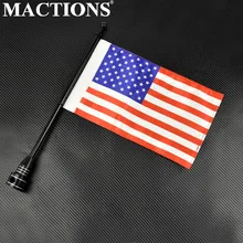 Motorcycle CNC Rear Mount Flag Pole with Mounting Bracket America Germany Norway Sweden Flag For Harley Sportster XL 883 1200