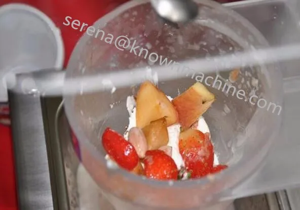 Высокая эффективность столешницы замороженный йогурт/гайки/фрукты мягкого мороженого конуса блендер миксер бесплатную доставку морем