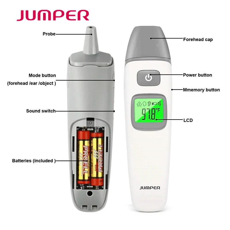 Перемычка ЖК-цифровой инфракрасный термометр для детей Termometro лоб и ушной термометр Boby Temprature детектор CE& FDA одобренный