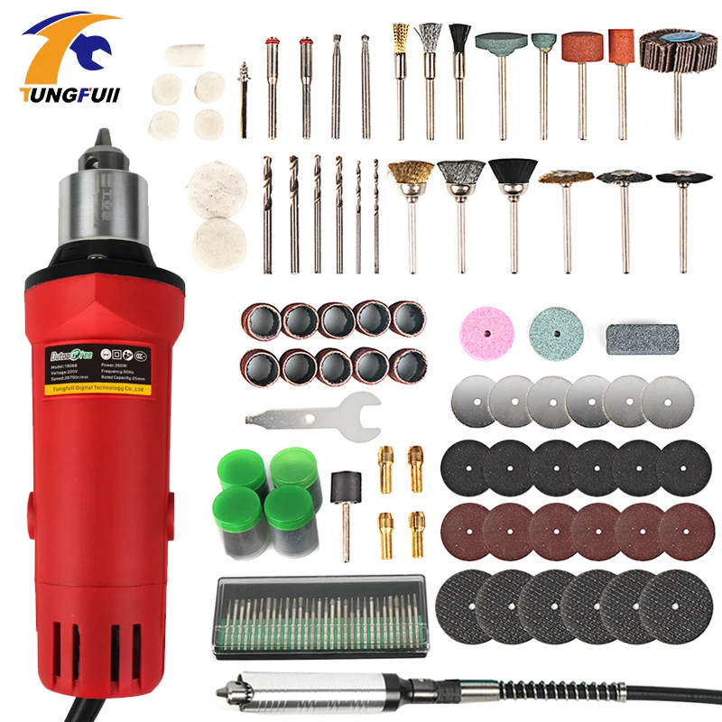 Tungfull Rotary Tool Set Electric Mini Drill Engraver Kit Mini Grinder