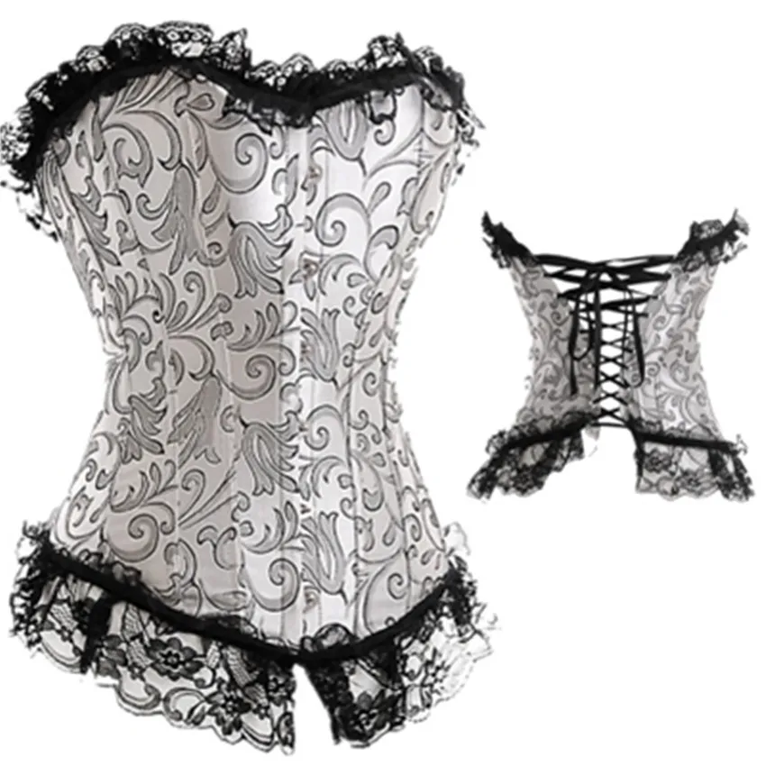 Abbille Corset Waist Trainer Corsets Steampunk Sexy Underbust Lingerie ...