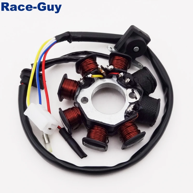 8 Катушек статора Магнето для GY6 49cc 50cc двигатель Sunl Roketa Vespa Jonway Znen Jmstar Kazuma китайский