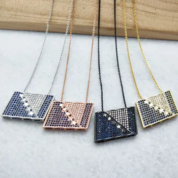 

5 Pcs Micro Pave Crystal Cubic Zirconia Pendant handcrafted Charm women Jewelry Finding,Bosnia & Herzegovina flag Necklace NK338
