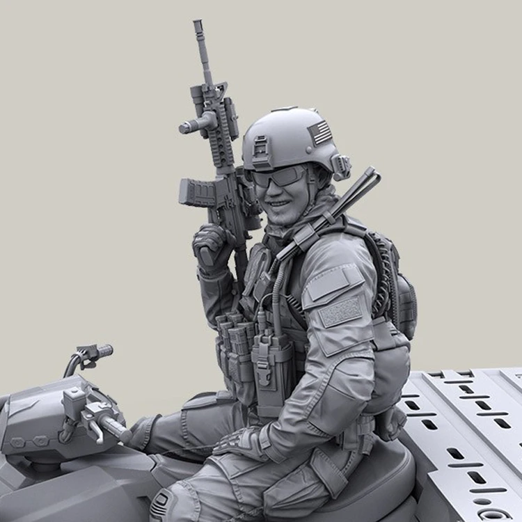 1/35 Спецназ США 2013 ATV rider, размазывание, не включает в себя автомобиль, Смола Модель солдата GK, разобранный и Неокрашенный комплект