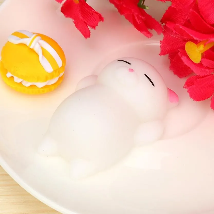 Милый Mochi Cat Squeeze Healing Fun Дети Kawaii Игрушка снятие стресса декор мини Сжимаемый