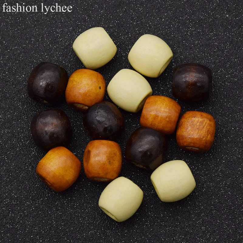 Модные деревянные мини бусины для дредов lychee 20 шт. волос плетеных манжет зажим