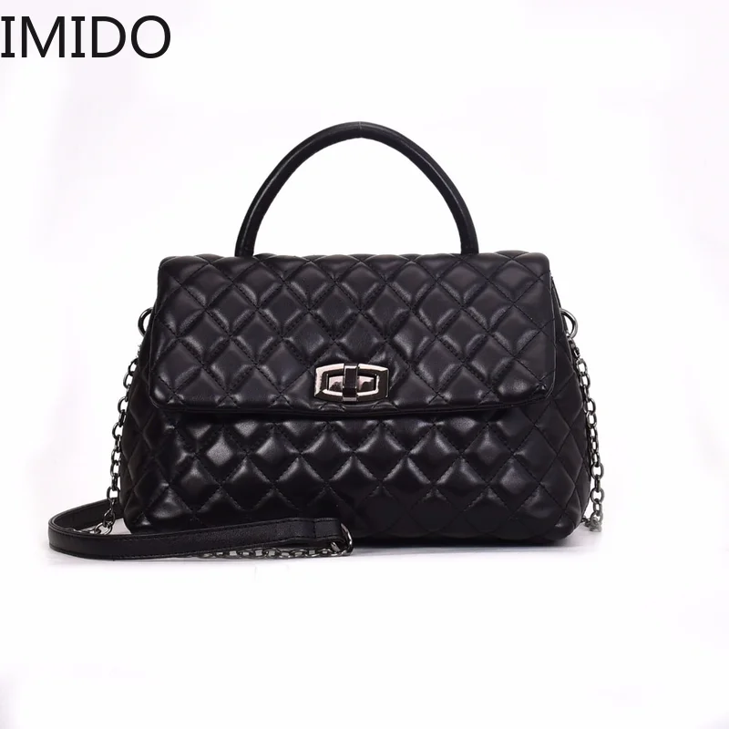 

IMIDO Diamond Lattice Handbag Bags for Women 2019 Luxury Brand Designed Chic Top-handle Bag Female Shoulder Bag Bolsa Fashion