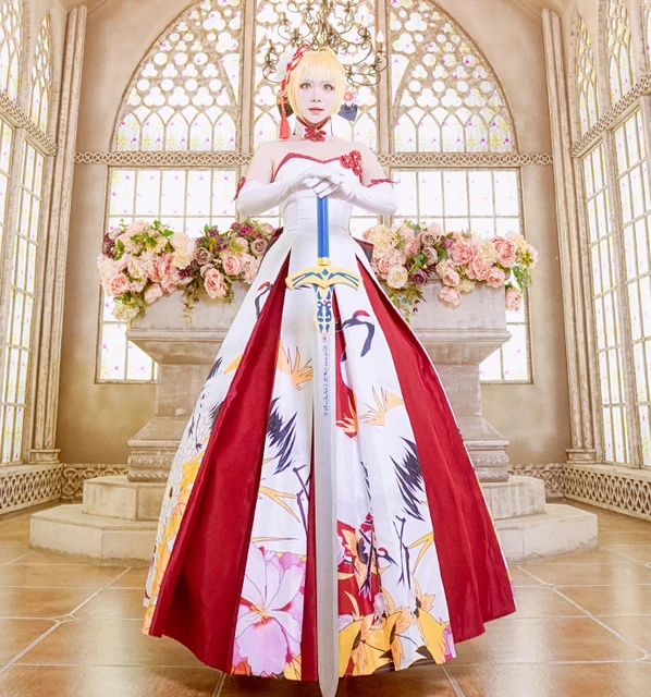 Fate Stay Night Saber Cosplay Costume Wedding Dress Fate Stay Night Saber Cosplay Costume Wedding Dress For Wonder Woman