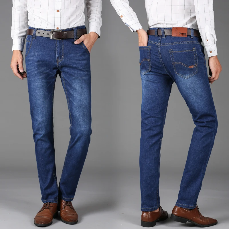 2018 Fashion New Men's Slim Stretch Jeans Fashion Business Classic Style Skinny Jeans Male Personal Denim Pants Trousers 