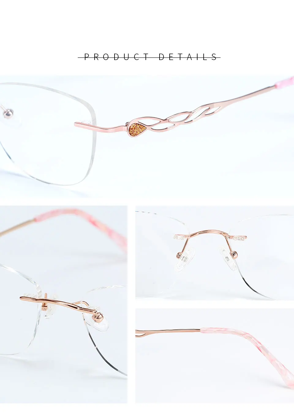 Titanium Glasses Frame Women Ultra Light Eyeglasses Classic Luxury Design MyopiaGlasses Prescription Eyewear New (8)