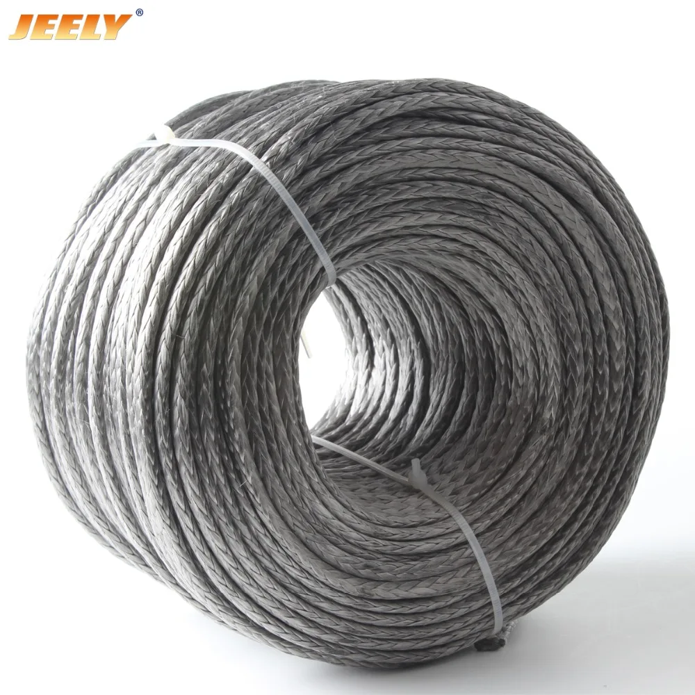 

JEELY Best Quality 3mm 10M 12 Weaves 2000lbs Towing Winch Rope Spectra