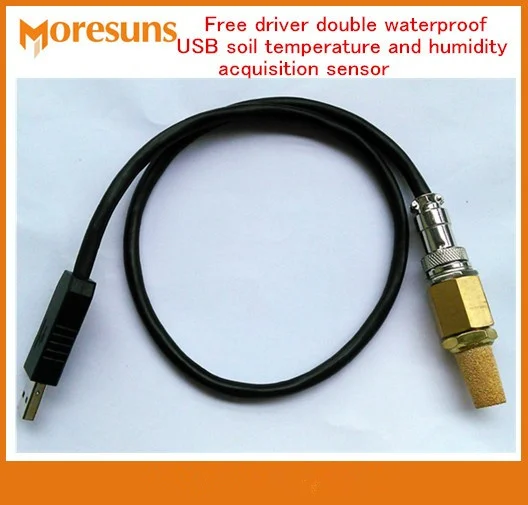 

Free Ship Free driver USB soil temperature and humidity acquisition sensor double waterproof provide secondary development kit