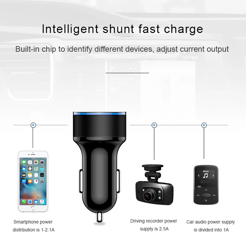 Автомобиль прикуривателя Универсальный USB адаптер Dual Usb Автомобильное Зарядное