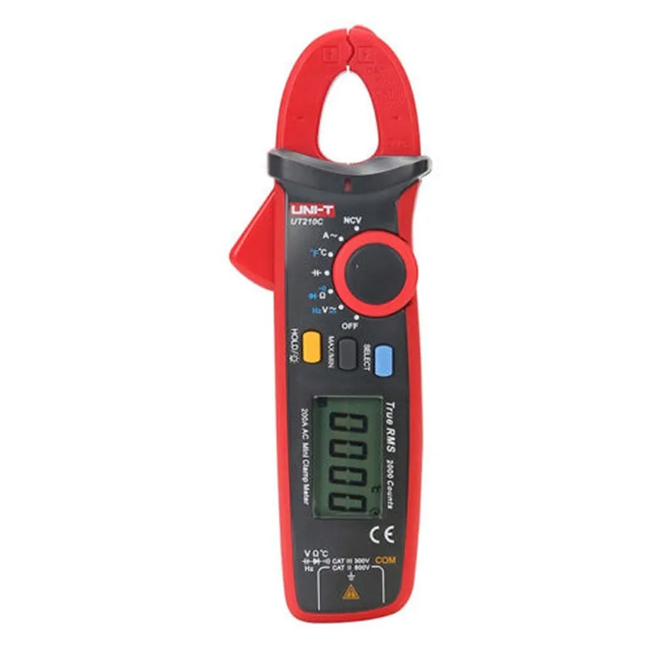

UNI-T UT210C True RMS Auto-Range Digital AC/DC Voltage,AC Current Multimeter with NCV,Temperature Test