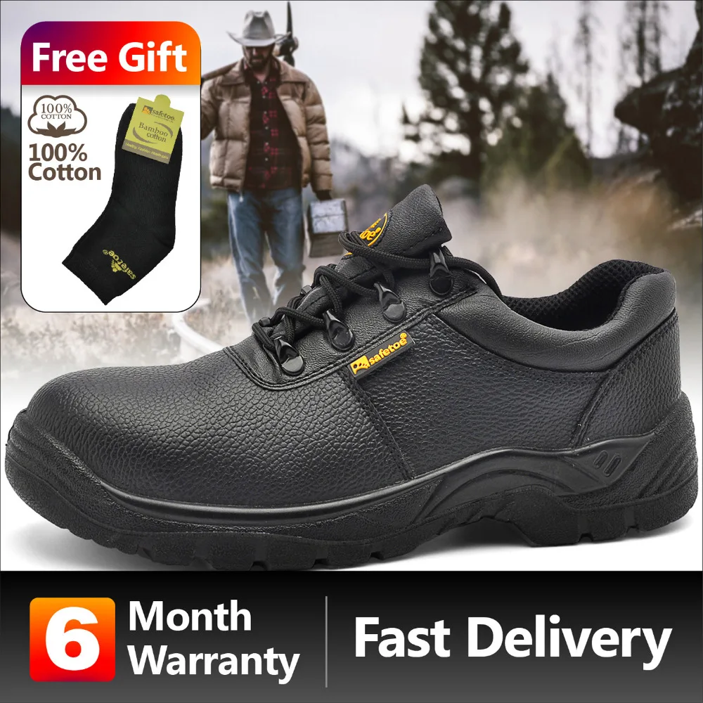 

safetoe Safety Shoes Work Boots Men Steel Toe Cap Water Resistant Hiking UK Size 3-13 Anti-Smashing Anti-Puncture S3 SRC