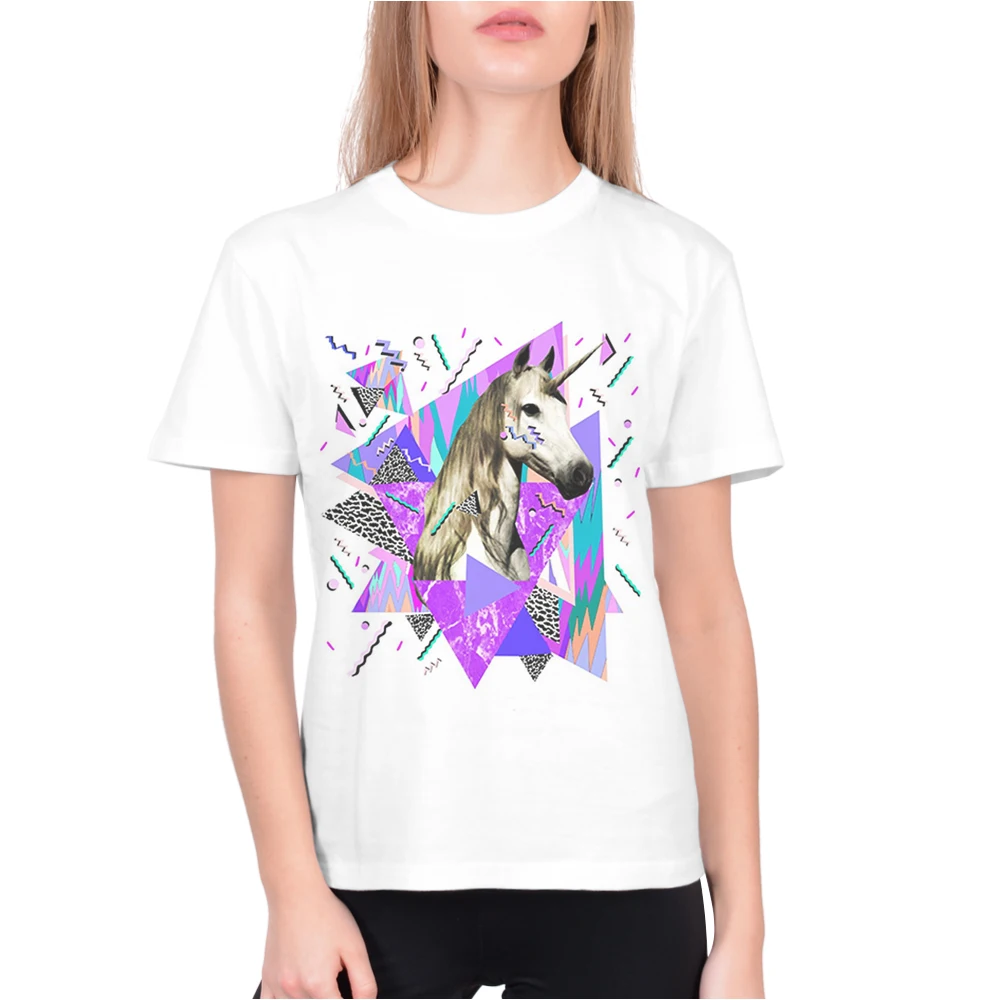 

Limited Time Discount Women Short Sleeve Cotton Top Female T-Shirts For Woman Fashion Tees Clothes Unicorn Print Camiseta Mujer