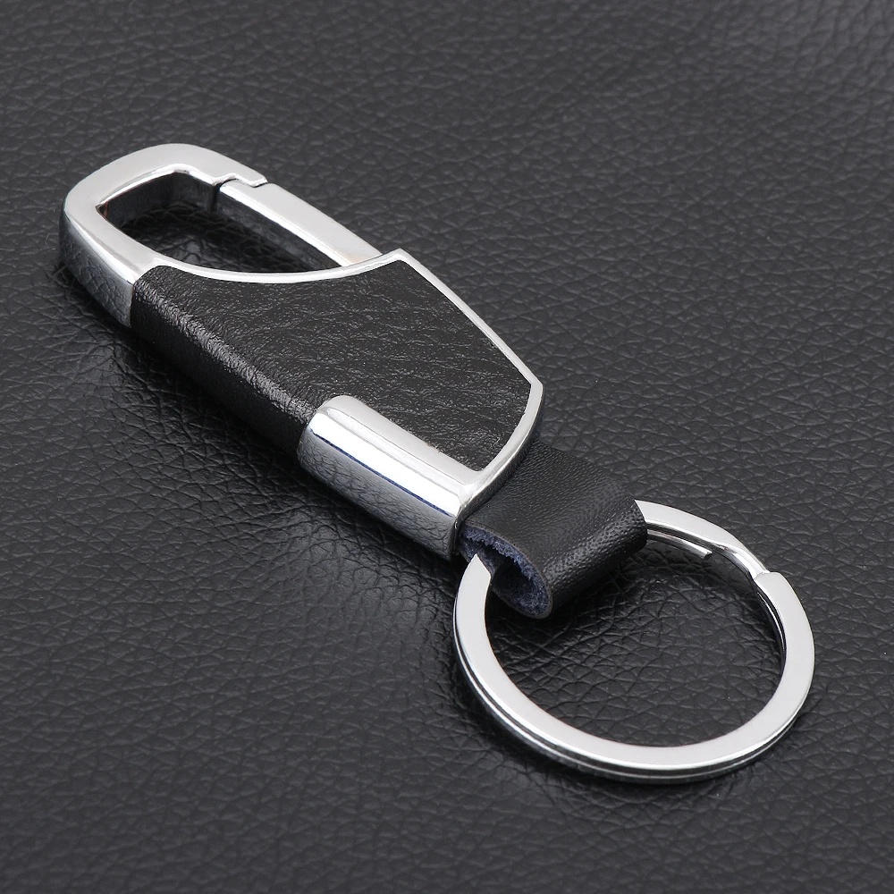 

New Leather+Metal Car-Styling Keychain Car And Home Key Ring Holder Housekeeper For Nissan Bmw Honda Skoda VW KIA Hyundai Toyota