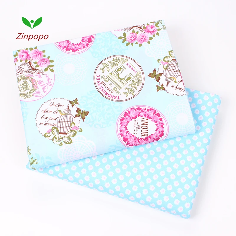 2 pic/lot 40x50cm Cotton Fabric Sewing Quilting Patchwork quilts Tissue baby dress Bedding tecidos DIY Doll cloth fabrics K104