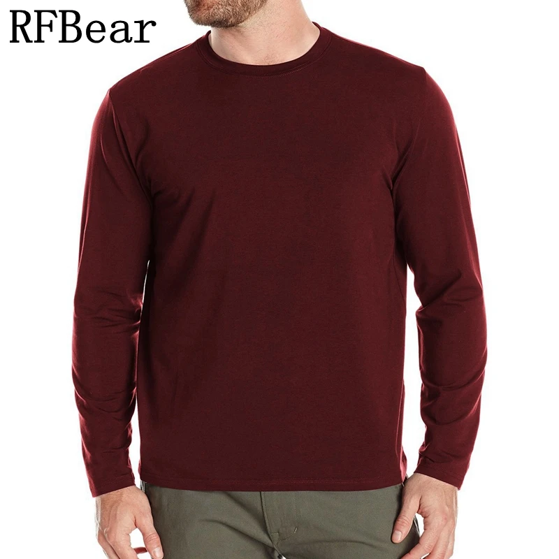 

RFBEAR Brand Cotton men's Long sleeve t shirt men Tops Tees 2017 spring Fashion Autumn and winter Casual T-Shirt printing trend