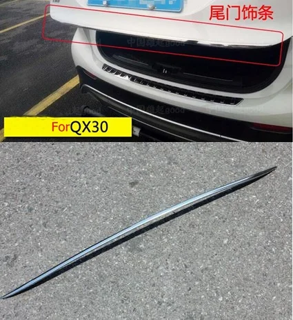 

highest quality 304Stainless Steel Rear Bumper Protector Sill Trunk Guard Cover Trim Car Styling For INFINITI QX30 2016-2018