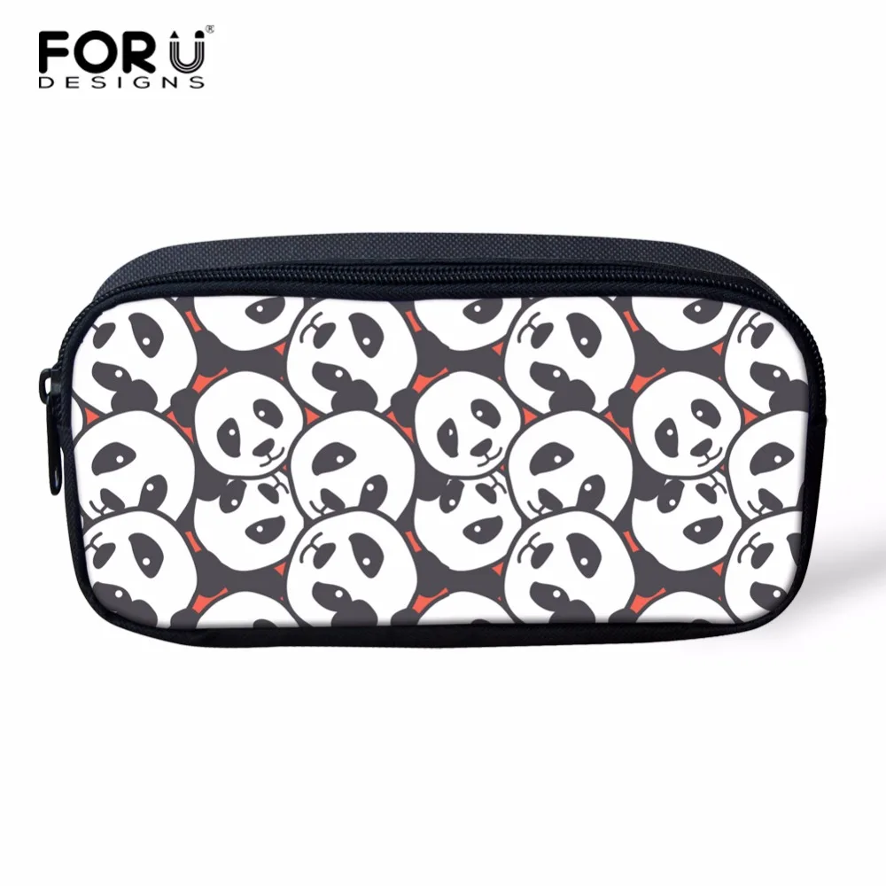 FORUDESIGNS Cute Panda Women Makeup Bag Cosmetic Cases Cartoon Children