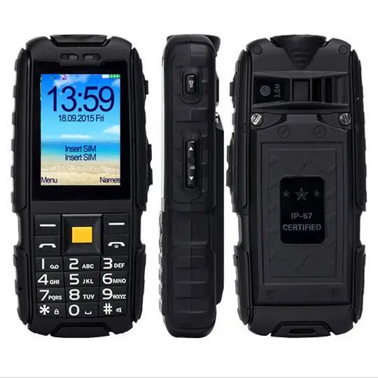 5000mAh Big Battery Power Bank Mobile Phone CAGI XP3300 with Electric Torch and Big Buttons Dual