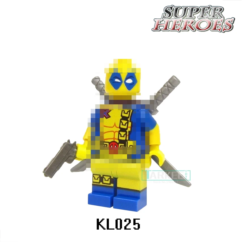 Учебный корпус Конструкторы Игрушечные лошадки kl025 Дэдпул X Man DIY рисунках Super Heroes