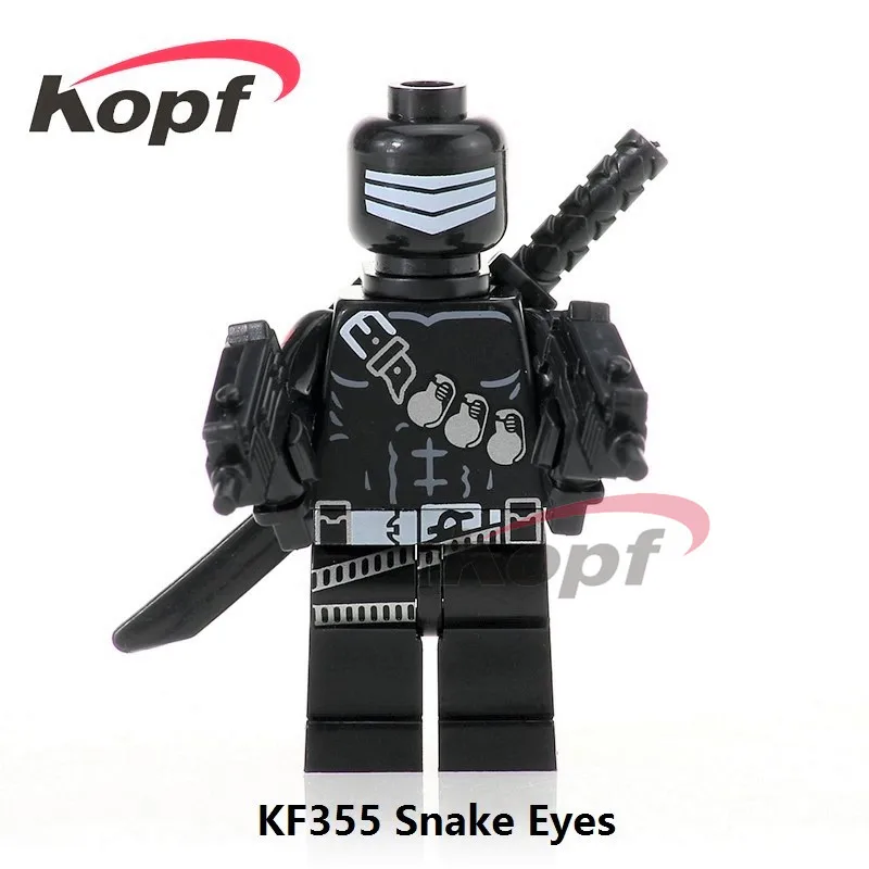 

Single Sale Gi Joe Series Super Heroes Snake Eyes Matt with Junkyard Dog Firefly Model Building Blocks Children Gift Toys KF355
