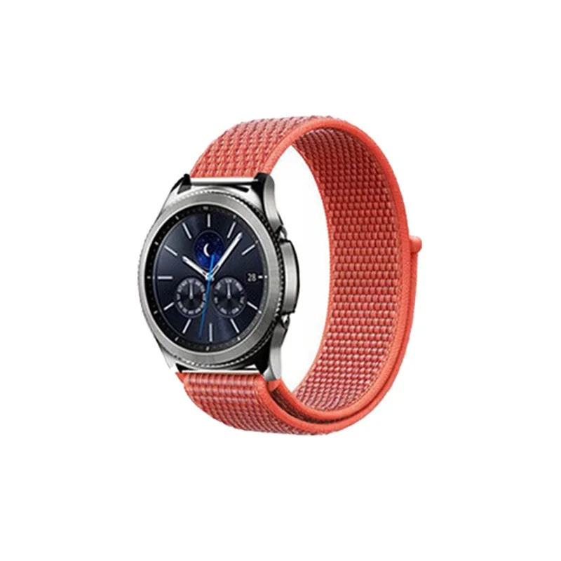 Нейлоновый ремешок для часов 22 мм 20 мм ремешок для huawei GT/Magic для samsung Galaxy Watch 46 мм/42 мм/Active для Amazfit Bip для Garmin 245 - Цвет: Оранжевый