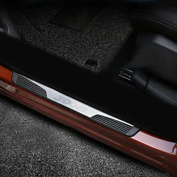 

Stainless Outer Door Sill Scuff Plate Cover 4pcs For Peugeot 3008 GT 2016-2018