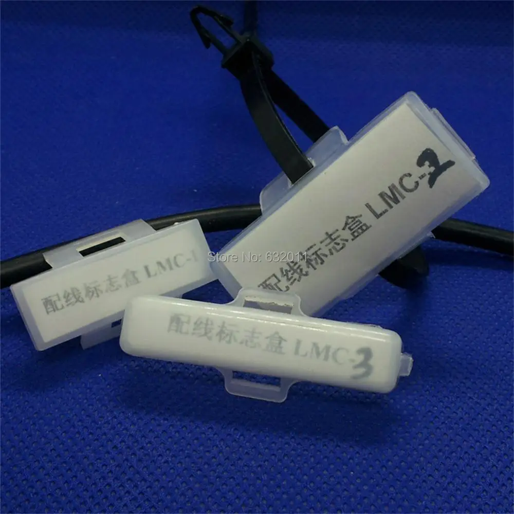 

LMC-3 500 pcs label box frame 41.2*8.2mm cable conductor name price ticket tag fastener clip cable sign label holder snap frame