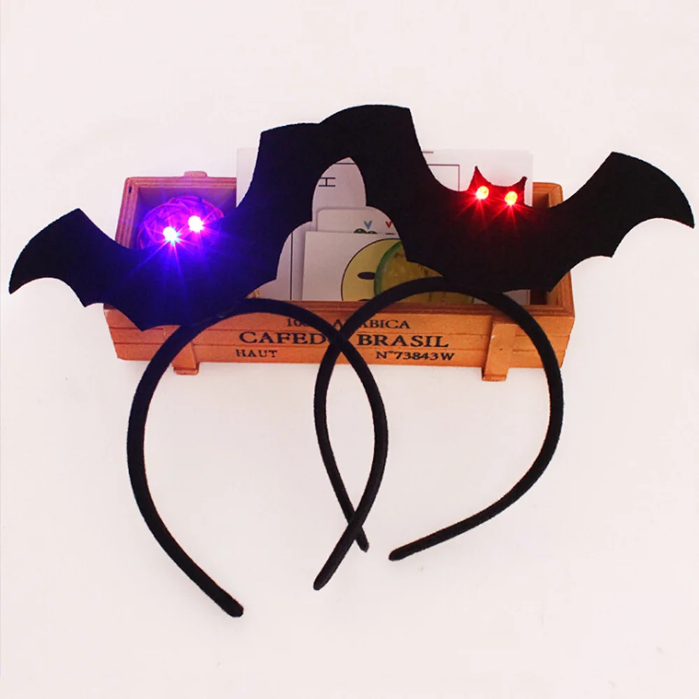 

New Arrival Halloween Glowing Bat Hair Hoop Cosplay Headband Hair Bands Headdress Party Props Party Home Decoration Accessories