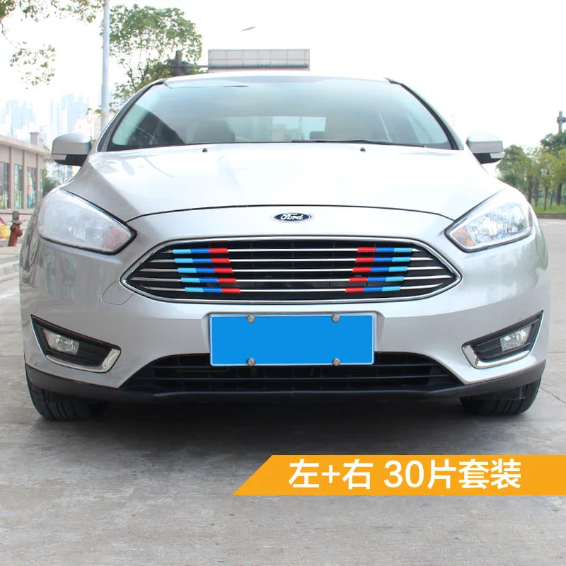 Декоративная яркая наклейка на решетку радиатора для Ford Focus 2015 2016 2017
