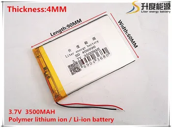 

1PCS Size 406090 3.7V 3500mah Lithium polymer Battery With Protection Board For Tablet V3000HD MP4 GPS