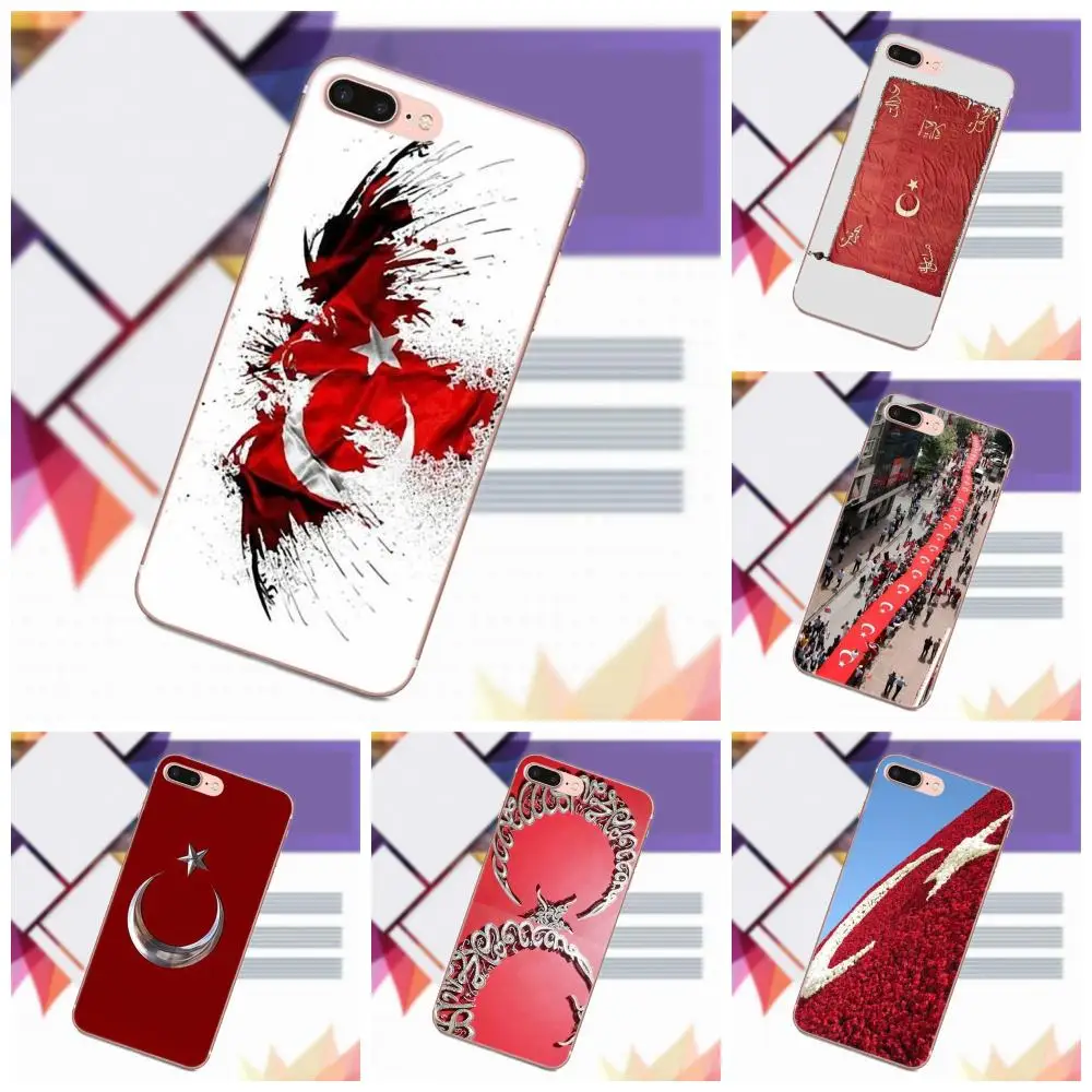

Vvcqod For Galaxy Alpha Core Prime Note 4 5 8 S3 S4 S5 S6 S7 S8 S9 mini edge Plus Soft Phone Cases Turkey Turkish Flag