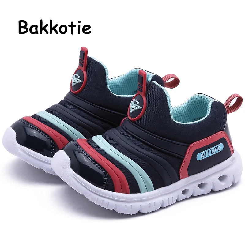 

Bakkotie 2019 Autumn Kids Fashion Sneakers Toddler Girls New Pink Sneakers Boys Fashion Soft Breathable Sports Casual Shoes
