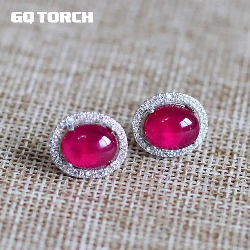 GQTORCH 925 пробы серебро красный рубин женские серьги boucle d'oreille Femme Высокое качество ювелирные изделия Bijoux Mariage