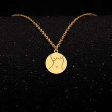 Gold Alloy Round Pendant Necklace for Women Simple Female Long Chain Coin Necklace Rose Flower Collier 2018 Wholesale Gold Alloy Round Pendant Necklace for Women Simple Female Long Chain Coin Necklace Rose Flower Collier 2018 Wholesale