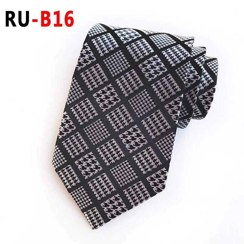 RU-B16 67 цветов, шелковый галстук для мужчин, жаккардовый, 8 см, Модный Цветочный галстук, деловой галстук для свадебной вечеринки, галстук, подарок для Него - Цвет: RU-B16