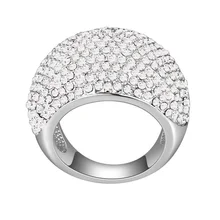 Nueva Original Pavimenta Cristales Austriacos Anillos Para Mujeres Regalos Del Partido Declaración Vintage Accesorios Anel