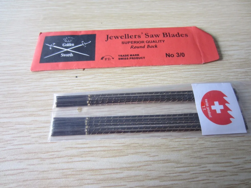 

Free Shipping Jewelry Golden Double Sword Saw Blades Jeweler Tools,Cutting blade for bow saw
