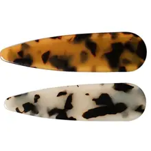 Корейский стиль женские уксусная кислота геометрические BB заколки для волос Tortie леопардовый узор капли воды форма Утконос заколки для волос