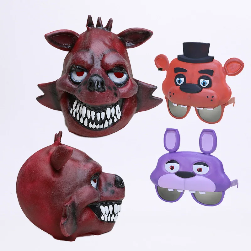 Five Nights At Freddy's Freddy mask latex bear Masquerade glasses Mask